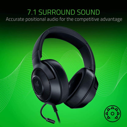 Razer   Kraken   X   Lite   Ultralight   Gaming   Headset:   7.1   Surround   Sound   -   Black